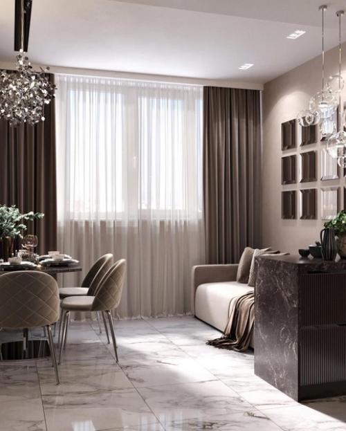 Кухня - гостиная на контрасте. 05