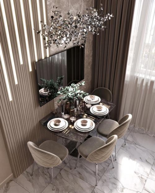 Кухня - гостиная на контрасте. 06