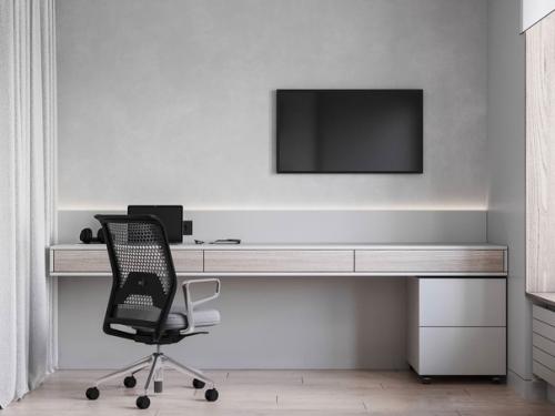 Практичный современный интерьер квартиры площадью 110 кв. 06