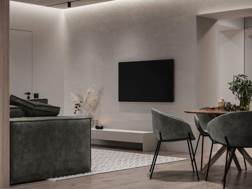 Практичный современный интерьер квартиры площадью 110 кв. 01