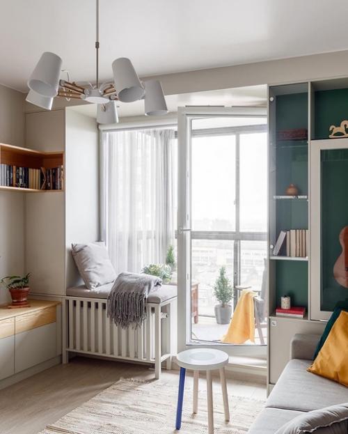 Однокомнатная квартира площадью 34 кв. 01