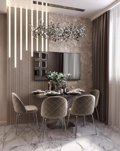 Кухня - гостиная на контрасте.