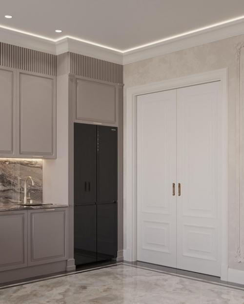 Кухня - гостиная: вид на кухонную и обеденную зону. 05