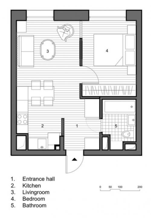 Квартира, общей площадью - 37 кв. 08