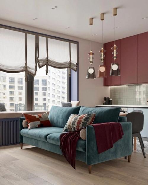 Потрясающий интерьер кухни - гостиной. 03