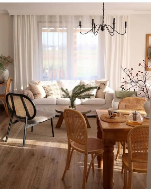 Приятный интерьер домика в скандинавском стиле. 02