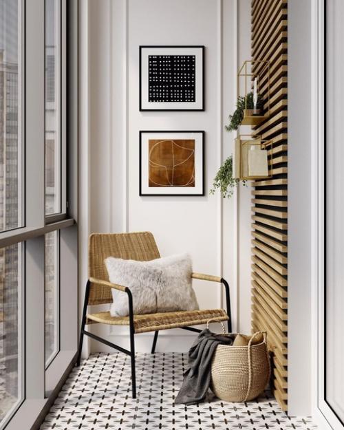 Лоджия, как рабочая зона, так и место для отдыха. 01