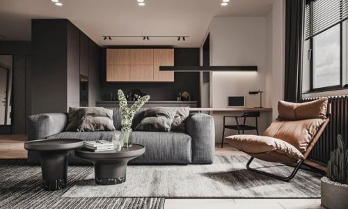 Натуральные материалы, комфортная мебель и ничего лишнего. 
