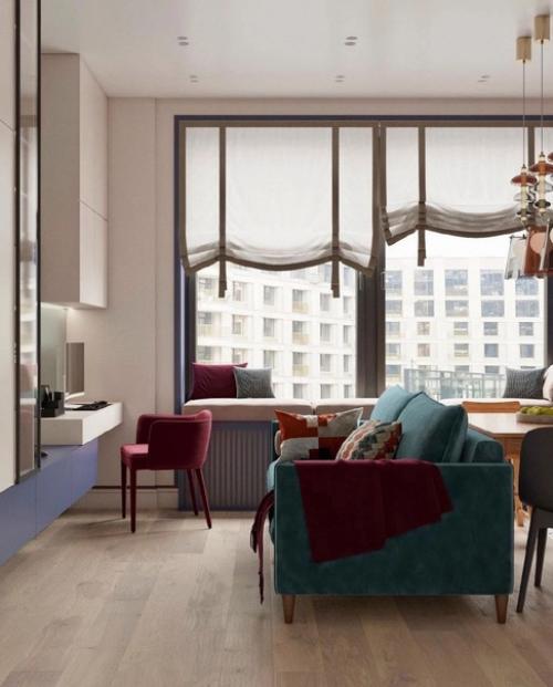 Потрясающий интерьер кухни - гостиной. 05