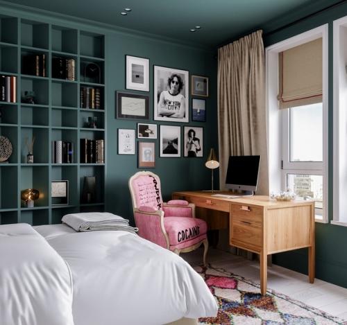 Нереально дерзкий, смелый и цветной проект спальни. 01