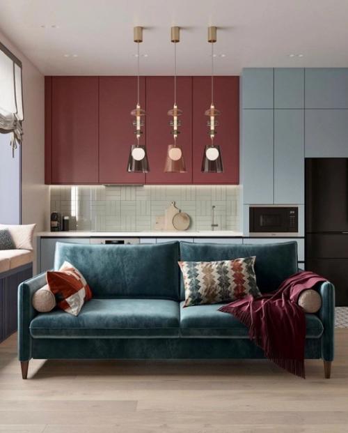 Потрясающий интерьер кухни - гостиной. 01