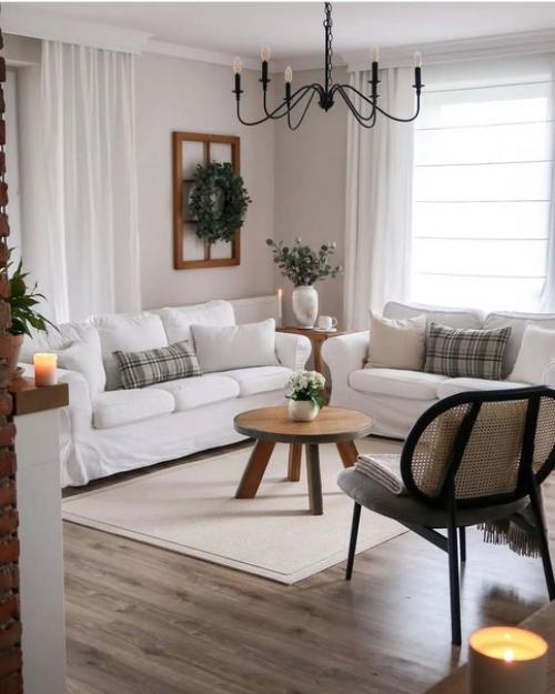 Приятный интерьер домика в скандинавском стиле. 07