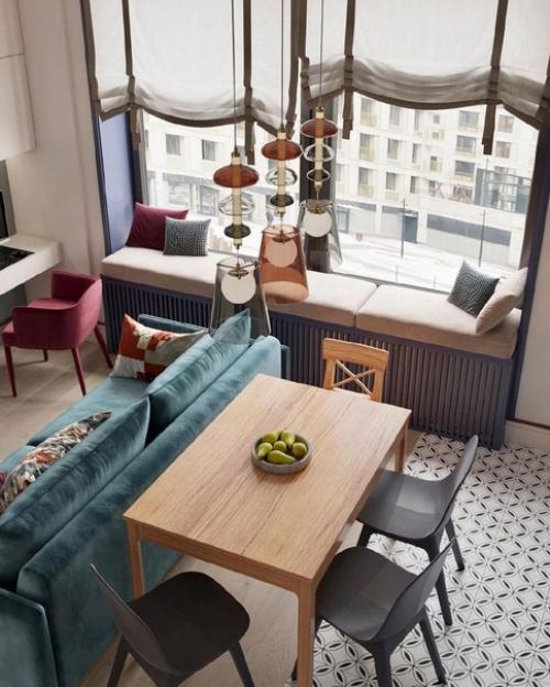 Потрясающий интерьер кухни - гостиной. 07