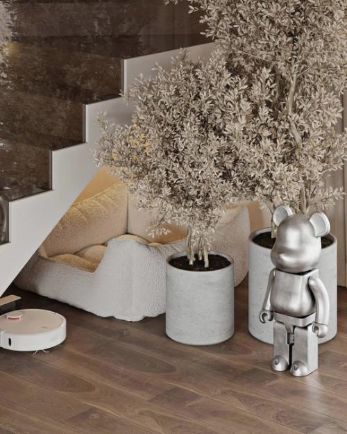 Этот интерьер - пример того, как сдержанная палитра может создать по-настоящему тёплую и уютную атмосферу. 08