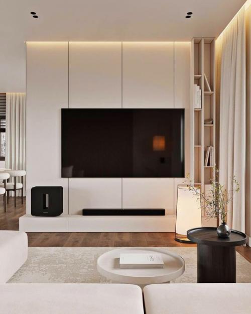 Этот интерьер - пример того, как сдержанная палитра может создать по-настоящему тёплую и уютную атмосферу. 02