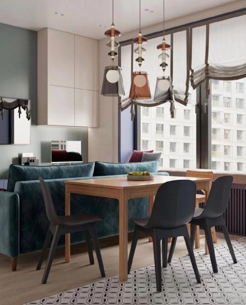 Потрясающий интерьер кухни - гостиной. 04