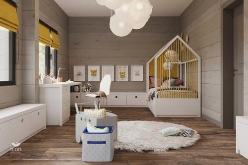 Наконец - то увидела гармоничные рейки в деревянном доме. 04