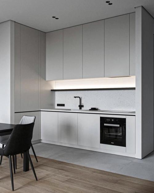 В квартирах интерьер с простым названием Минимализм подразумевает тщательное моделирование пространства. 02