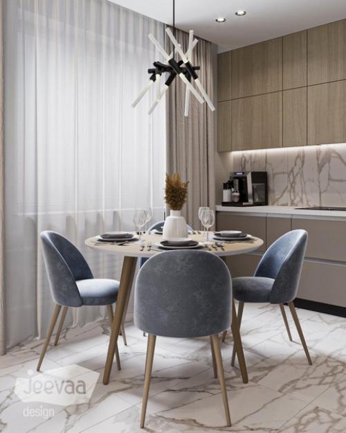 Стильная квартира.  Спокойное сочетание цветовой гаммы. 09