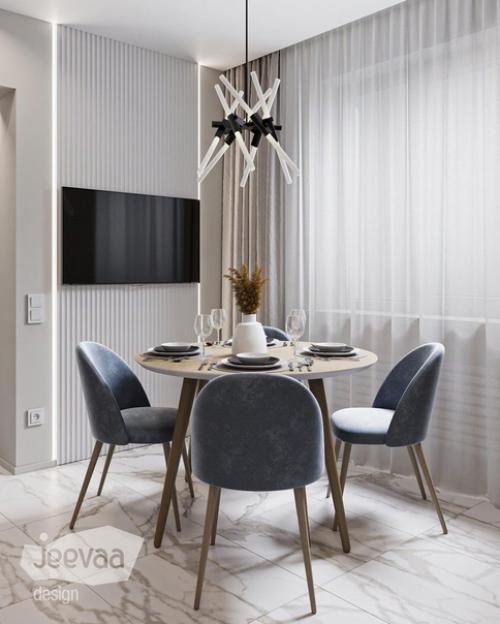 Стильная квартира.  Спокойное сочетание цветовой гаммы. 05