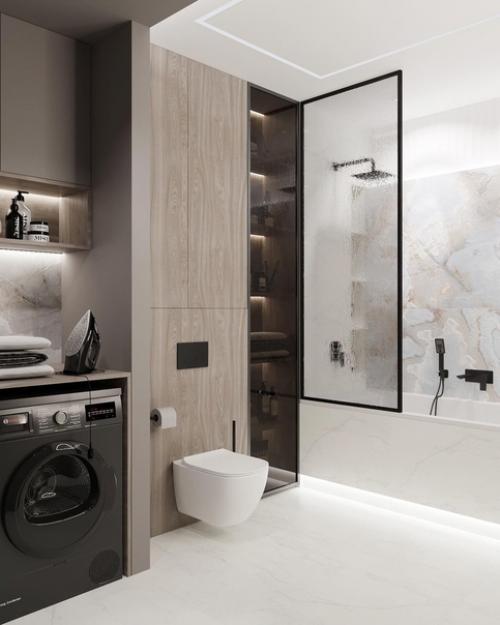 Ванная комната, в которой вместилось все.