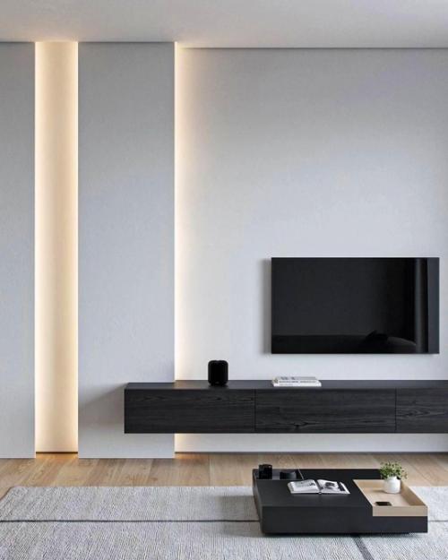 В квартирах интерьер с простым названием Минимализм подразумевает тщательное моделирование пространства. 09