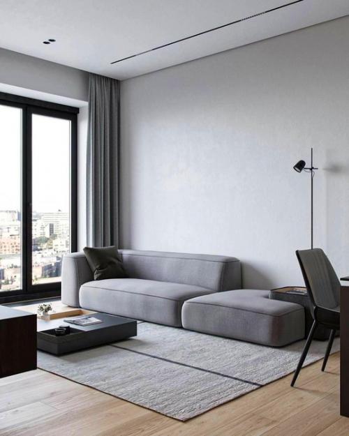 В квартирах интерьер с простым названием Минимализм подразумевает тщательное моделирование пространства. 07