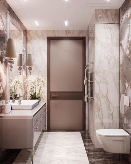 Красивое оформление санузла.