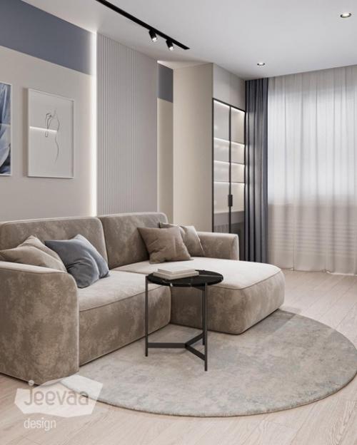 Стильная квартира.  Спокойное сочетание цветовой гаммы. 03