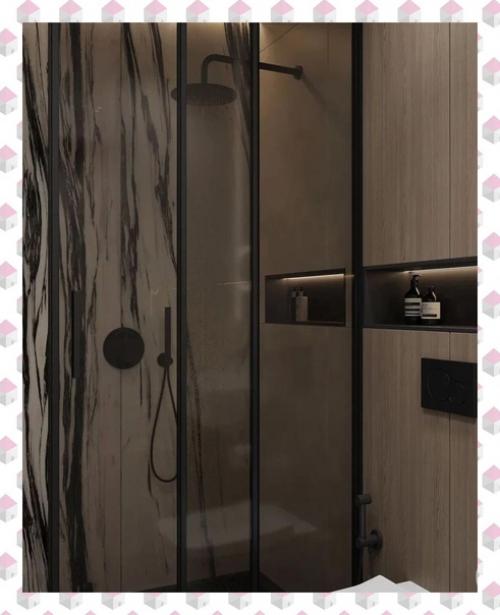 Порция красоты.  Идеальное сочетание, когда есть возможность в гостевом санузле сделать душевую, а в мастер - ванну.