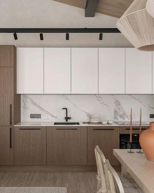 Светлая цветовая гамма добавляет воздуха, разнообразие материалов и фактур визуально увеличивает объем. 03