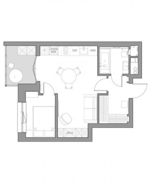 Квартира, площадью 35 кв. 09