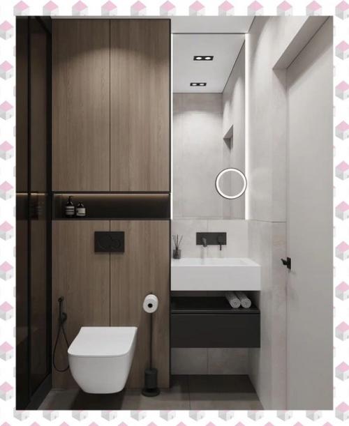 Порция красоты.  Идеальное сочетание, когда есть возможность в гостевом санузле сделать душевую, а в мастер - ванну. 01