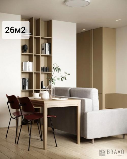 Квартира - студия, общей площадью - 26, 6 кв.