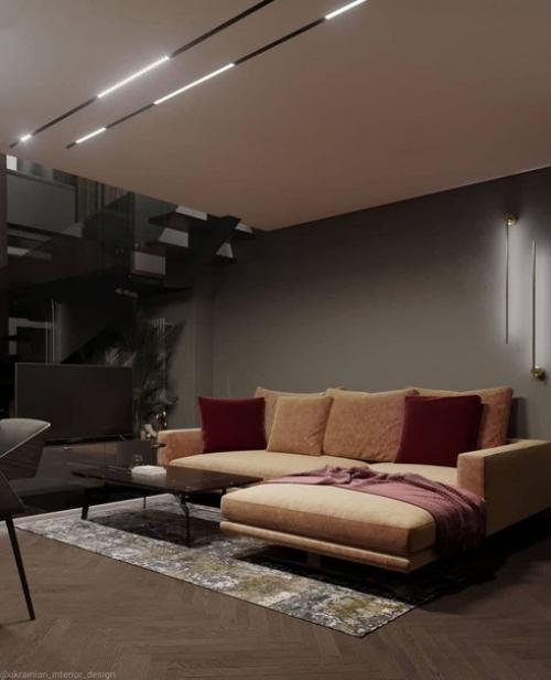 Интерьер в шоколадных оттенках. 03