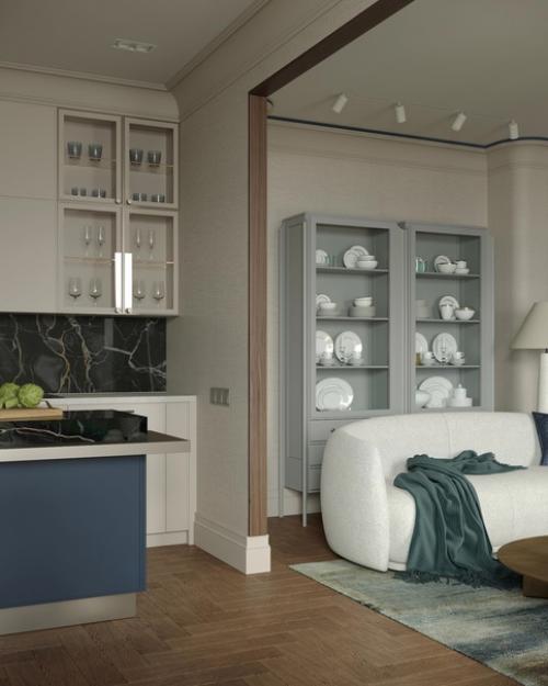 Интерьер квартиры, площадью 80 кв. 01