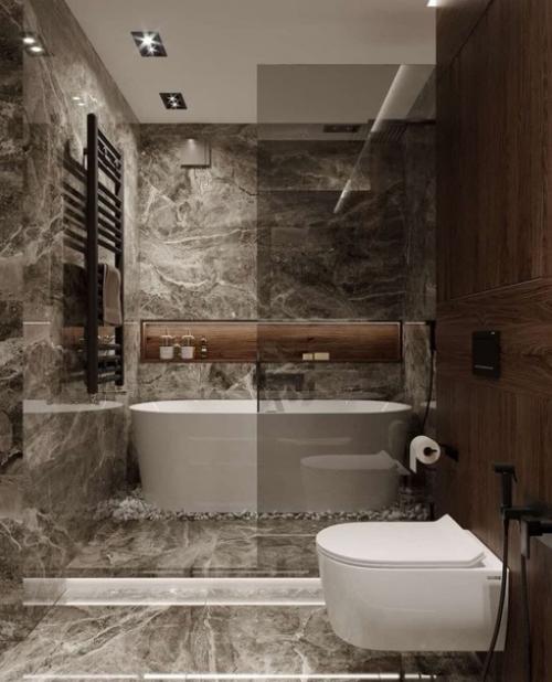 Интерьер в шоколадных оттенках. 05