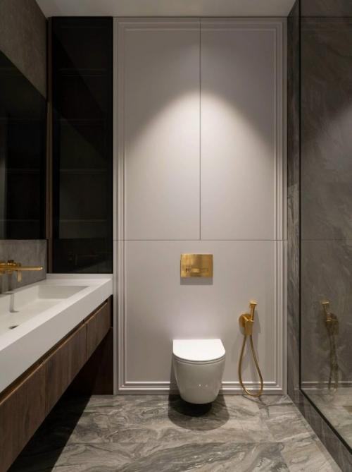 Этот проект - пример того, как дизайнер смог превратить квартиру с неудобной планировкой в комфортное и элегантное пространство для молодой семьи. 09