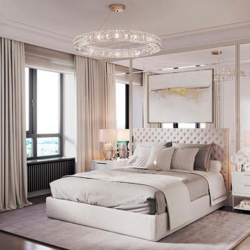 Спальня, светлая и воздушная.