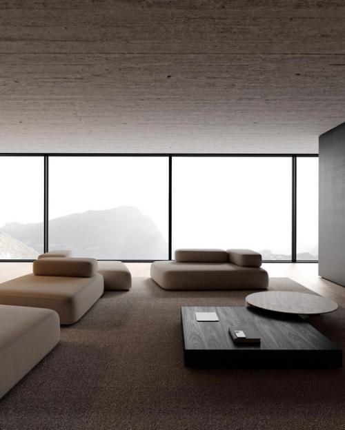 Кухня - гостиная с панорамным видом. 02