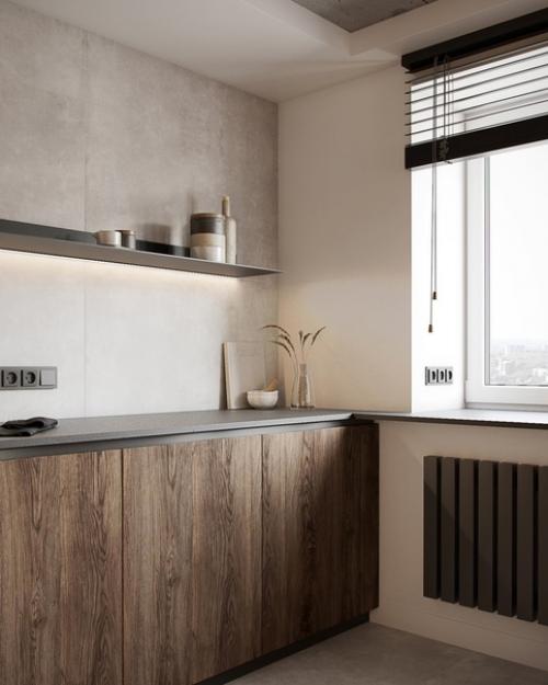 Брутальная кухня - гостиная. 04