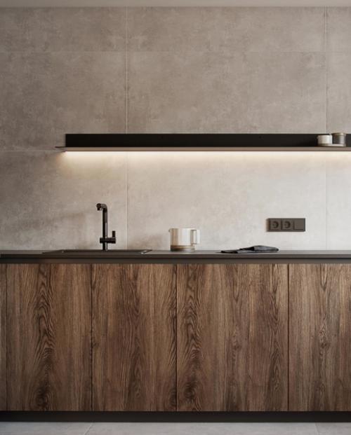 Брутальная кухня - гостиная. 03