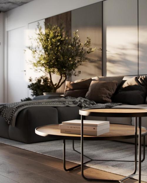 Брутальная кухня - гостиная. 09