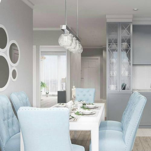 Серая кухня с акцентами. 02