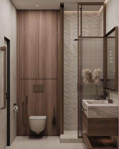 Наслаждаемся красотой.  Стильный проект ванной комнаты. 02