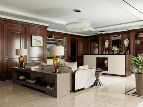 Этот интерьер - воплощение выразительности и изящества, созданное для семьи, ценящей комфорт и красоту. 01