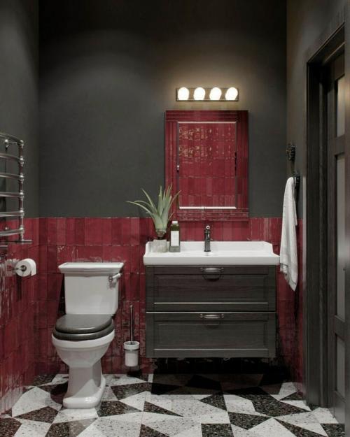 Бургунди в дизайне ванной комнаты - это выбор для тех, кто хочет добавить интерьеру глубину, элегантность и ощущение роскоши. 05