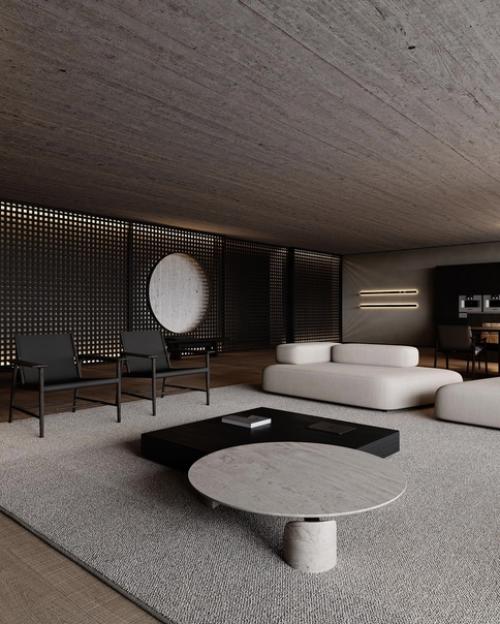 Кухня - гостиная с панорамным видом. 06